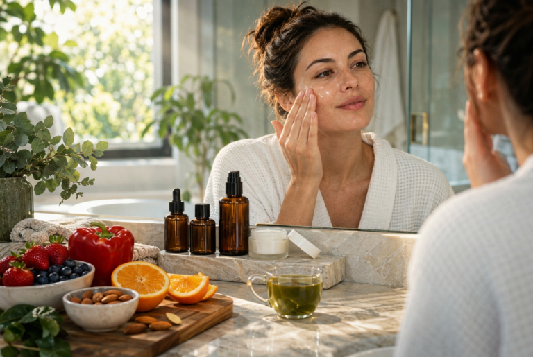 Discover the best antioxidants for skin, including vitamin C, niacinamide, foods, supplements, and routines for every skin type.