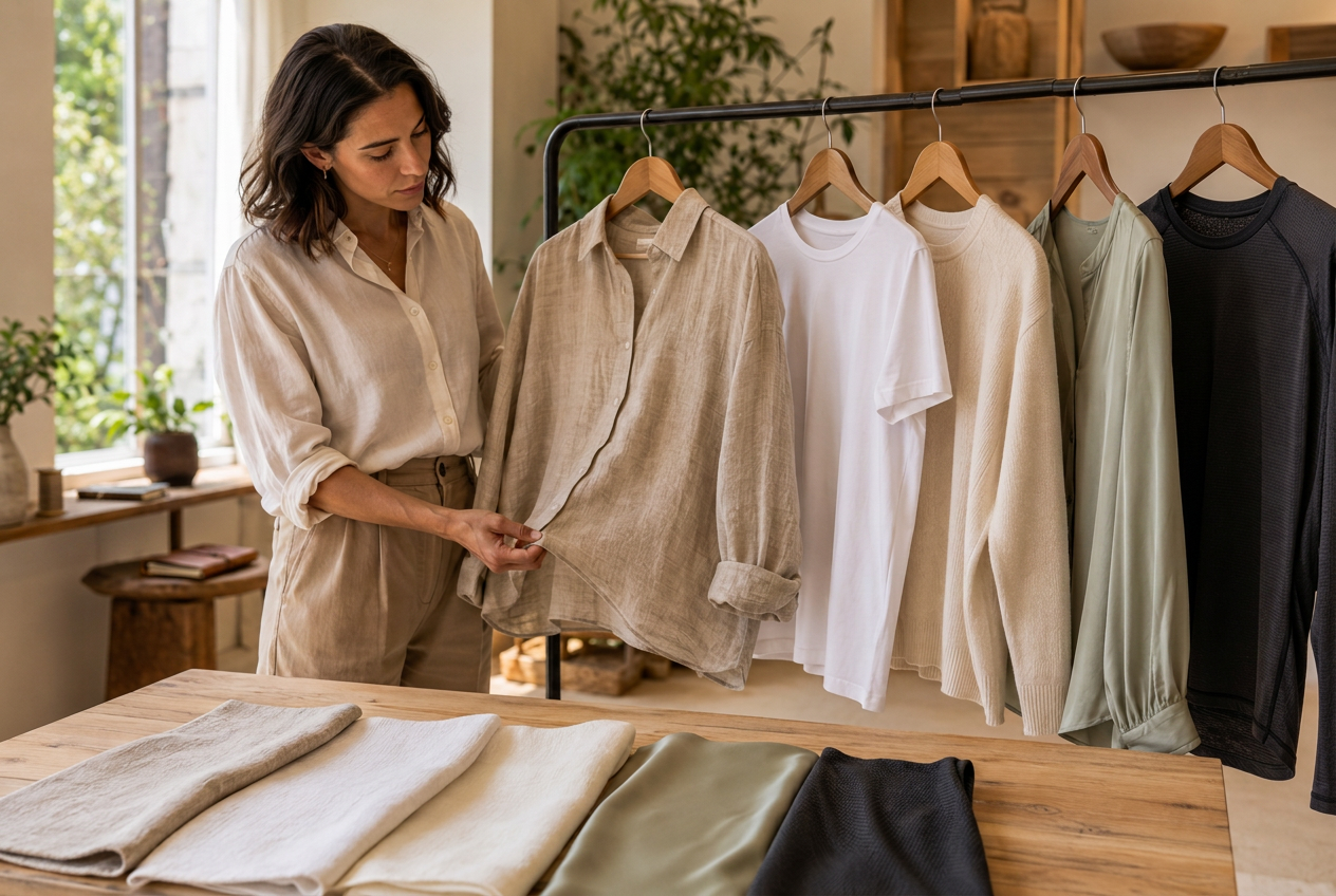 Find the best clothing material for skin, heat, workouts, durability and sustainability with evidence-based comparisons.